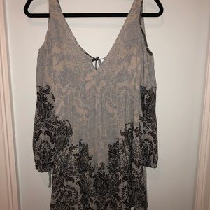 free people v neck paisley dress